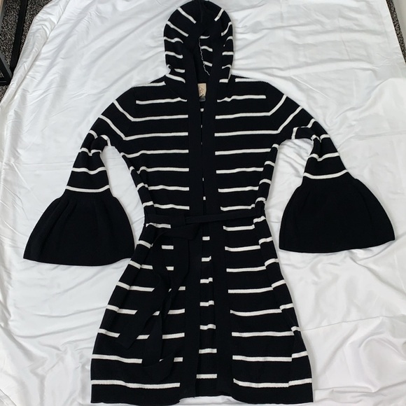 Chaser Rib Knit Hooded Cardigan Sz M - Picture 10 of 11